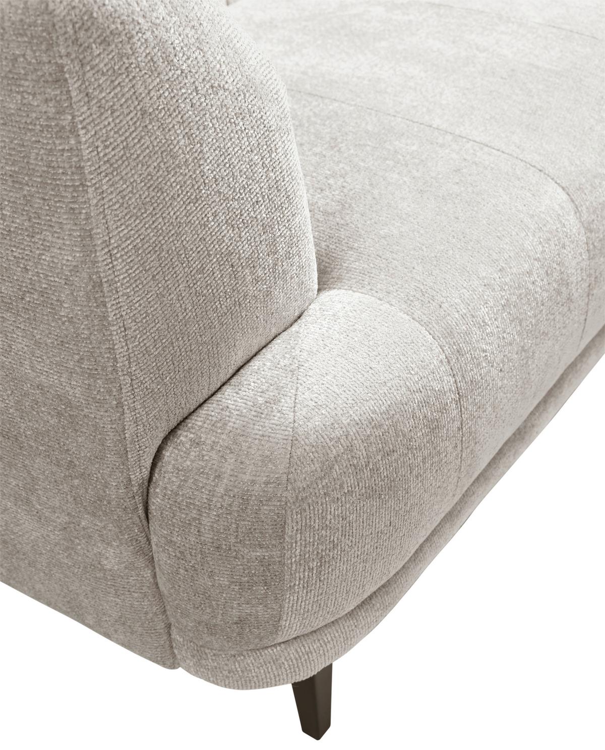 3-sitzer-sofa Lou Taupe/schwarz, 226 Cm - Taupe/Schwarz, Design, Textil (226/77/106cm) - MID.YOU