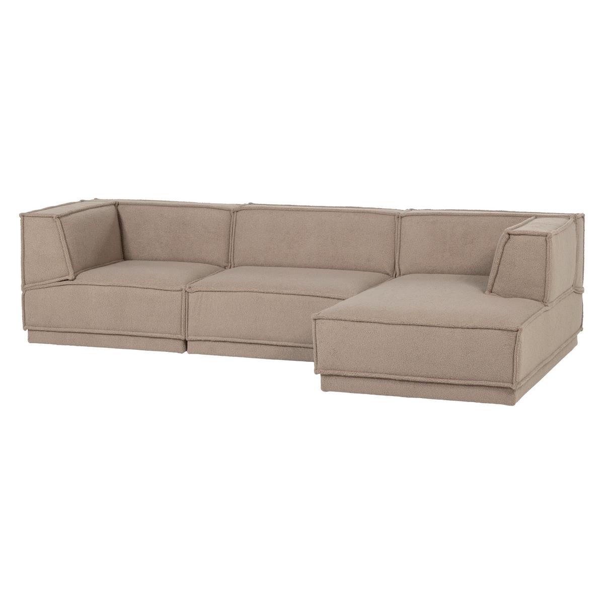 ECKSOFA Manu Taupe 286x160cm - Taupe/Schwarz, MODERN, Textil (286/160cm) - Livetastic
