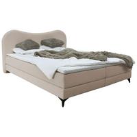 Polsterbett Pienza Sandfarben Lf: 180x200 cm - Sandfarben/Schwarz, MODERN, Textil (180/200cm) - Livetastic