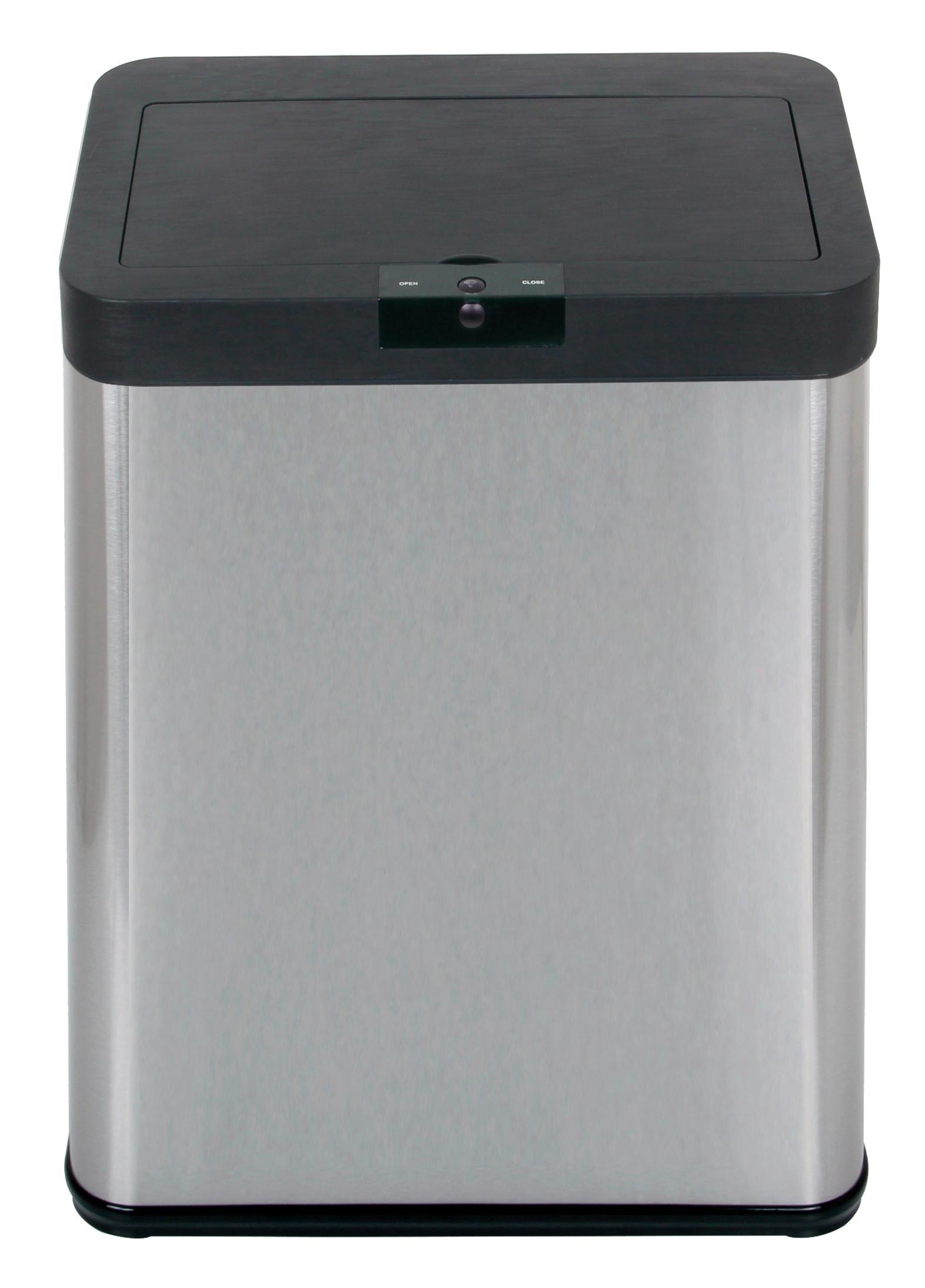 ODPADKOVÝ KOŠ ECHTWERK "SQUARE" - černá/barvy stříbra, Trend, kov/plast (40.3/25.3/57.4cm) - Echtwerk