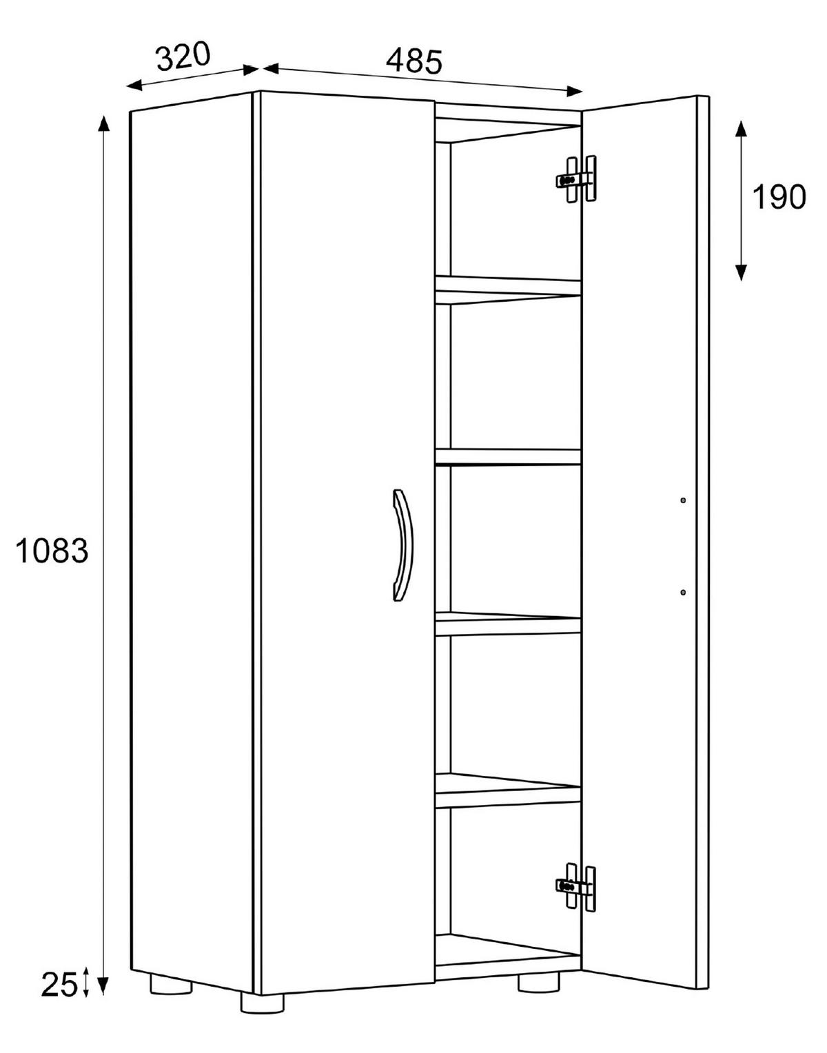 Schuhschrank Ulas Honigeiche Dekor B: 49 cm - Honigeiche/Grau, MODERN, Holzwerkstoff (49/108/30cm) - MID.YOU