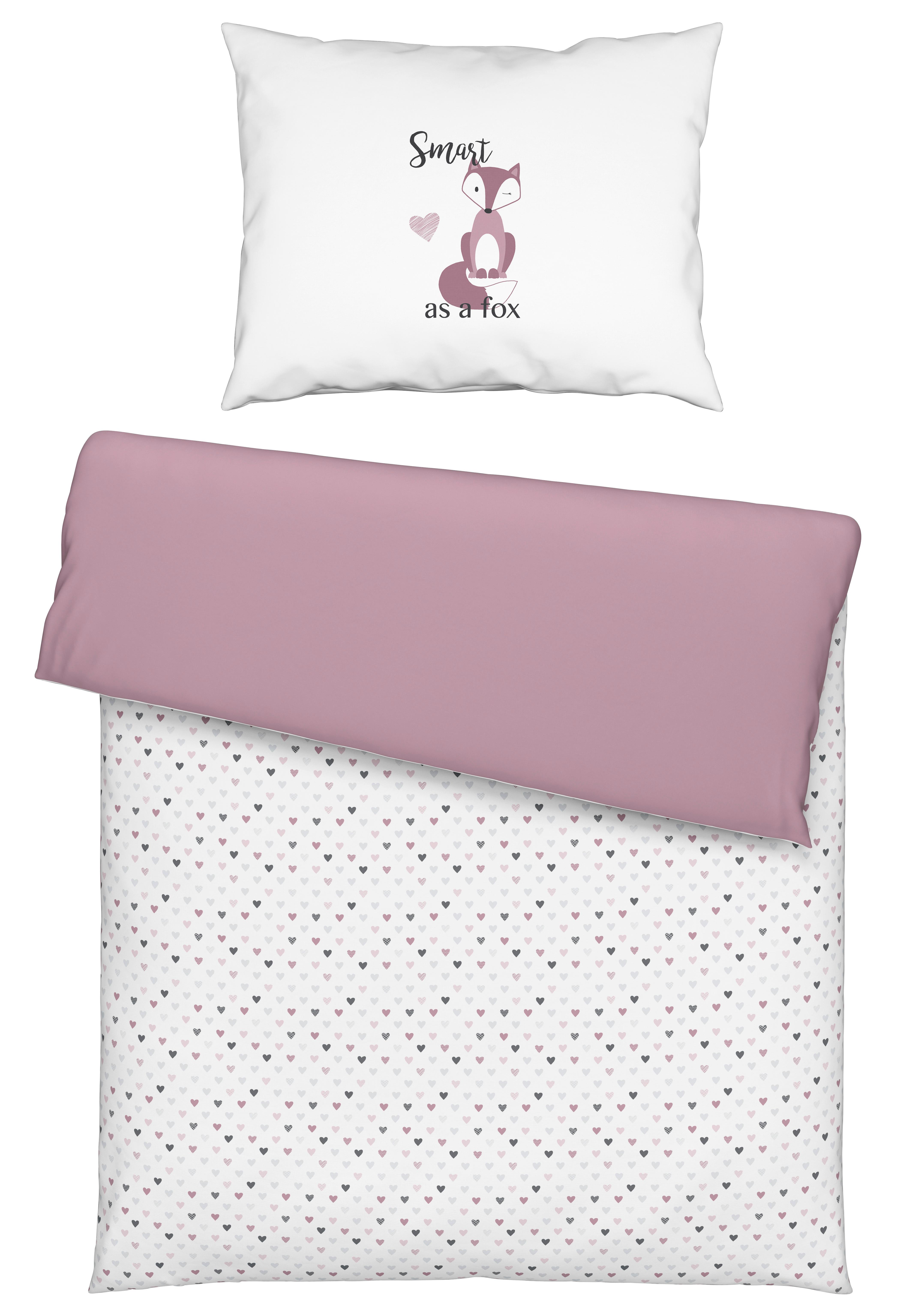 Baba Ágyneműhuzat-garnitúra Lilly - lila/fehér, Modern, textil (100/135cm) - Luca Bessoni