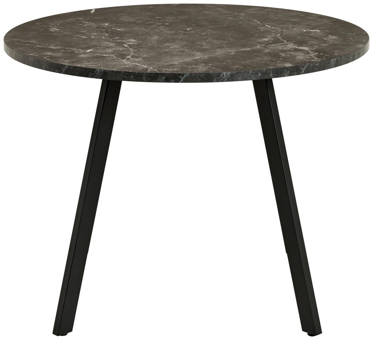Esstisch Andre Melamin Schwarz, B: 100 Cm - Schwarz, KONVENTIONELL, Holzwerkstoff/Metall (100/76/100cm) - B&B Italia