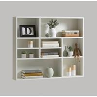 Nástěnný regál Mika - bílá, Moderní, kompozitní dřevo (90/78,5/16cm)