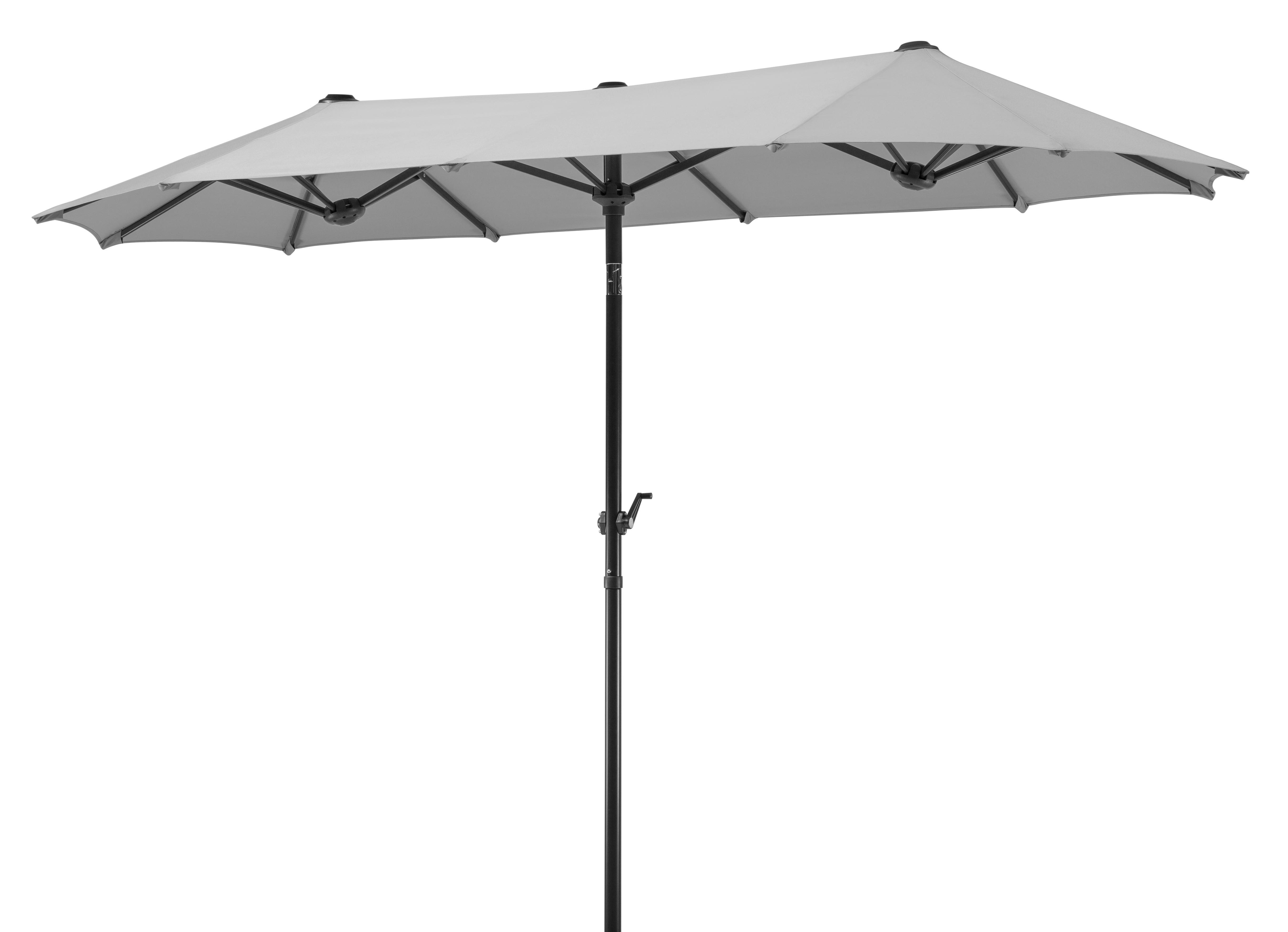 Doppelsonnenschirm Salerno BxHxT: 300x220x150cm Silbergrau