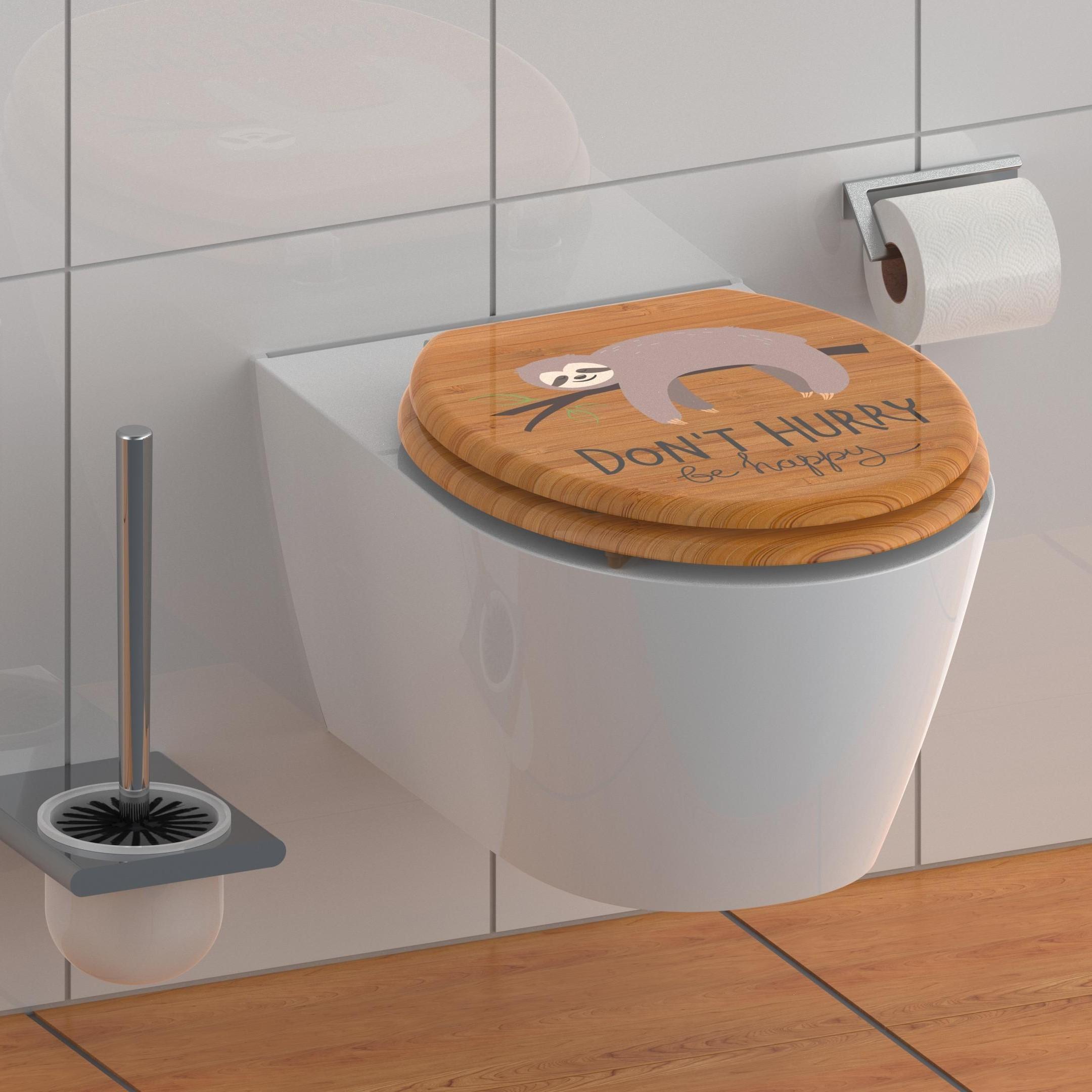 WC-Sitz Naturfarben Faultier