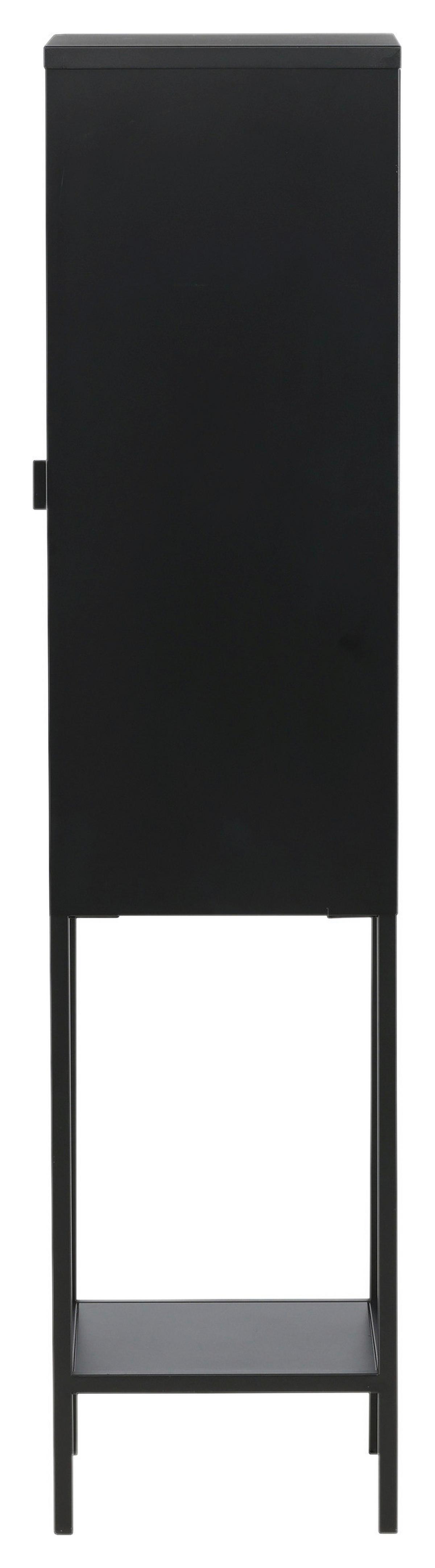 Vitrine Misha - Schwarz, Design, Metall (40.5/150/35cm) - Livetastic