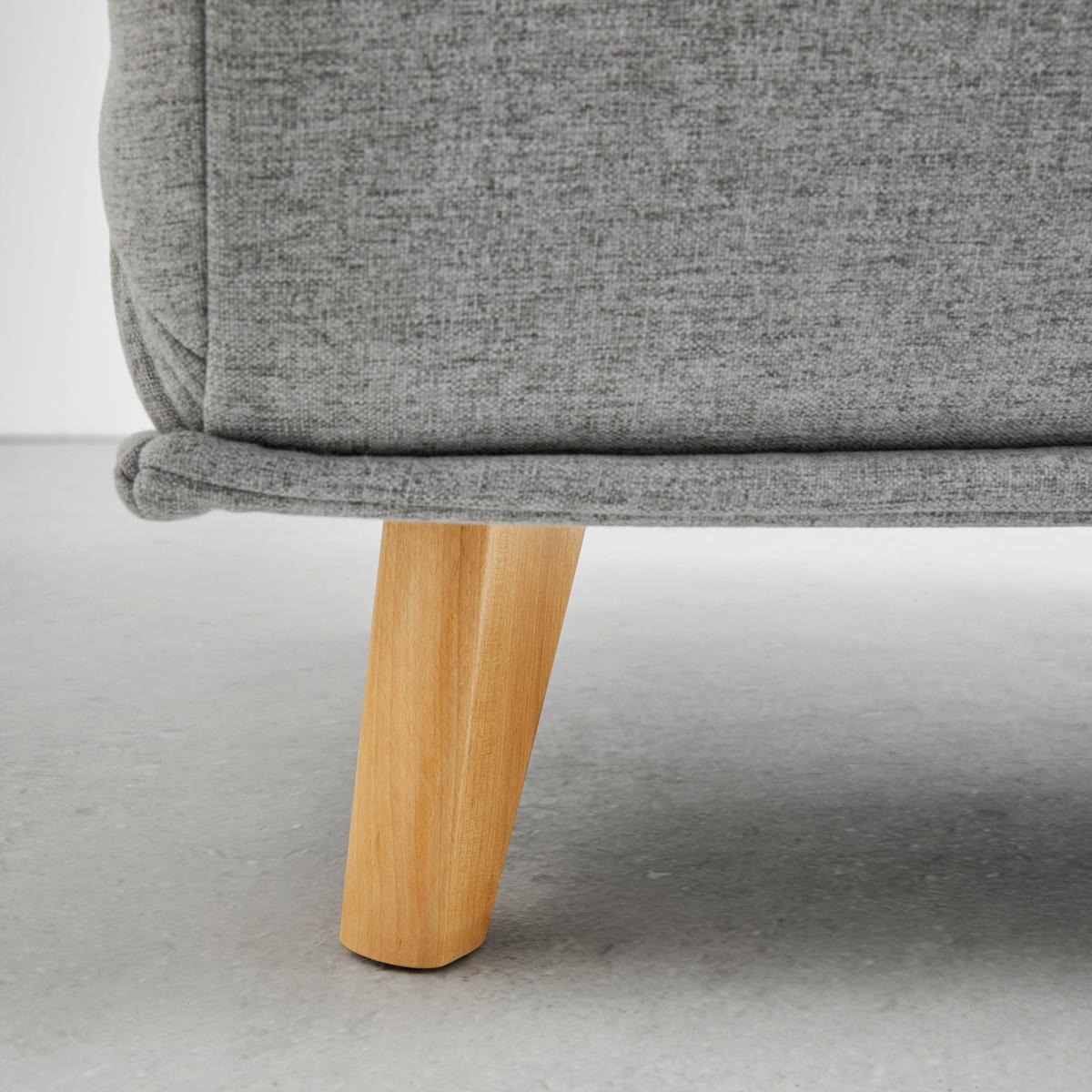 Rozkladacie kreslo LAYLA, svetlosivá - prírodná farba/svetlosivá, Modern, drevo/textil (104/92/84cm) - P & B