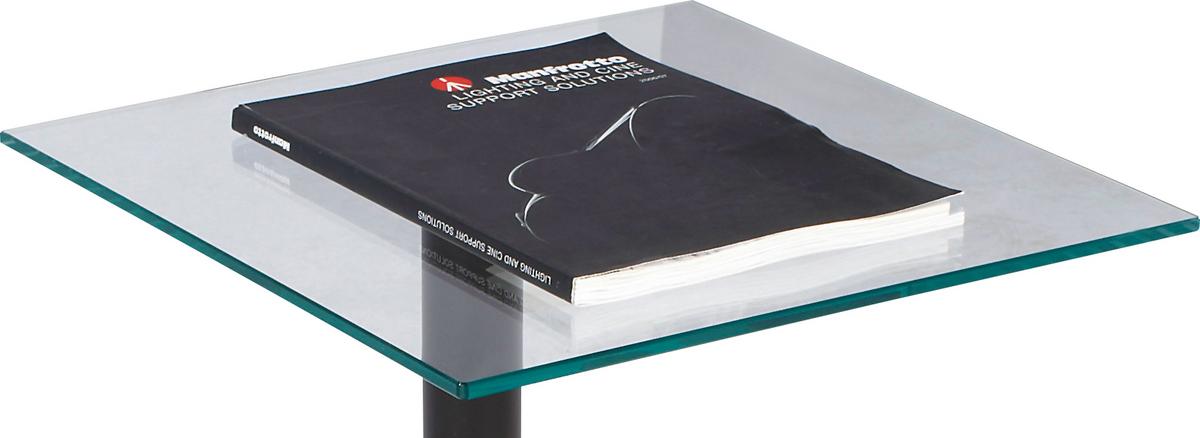 Beistelltisch Mit Glasplatte Quadro, Aluminium Schwarz - Schwarz, MODERN, Glas/Metall (40/52/40cm)