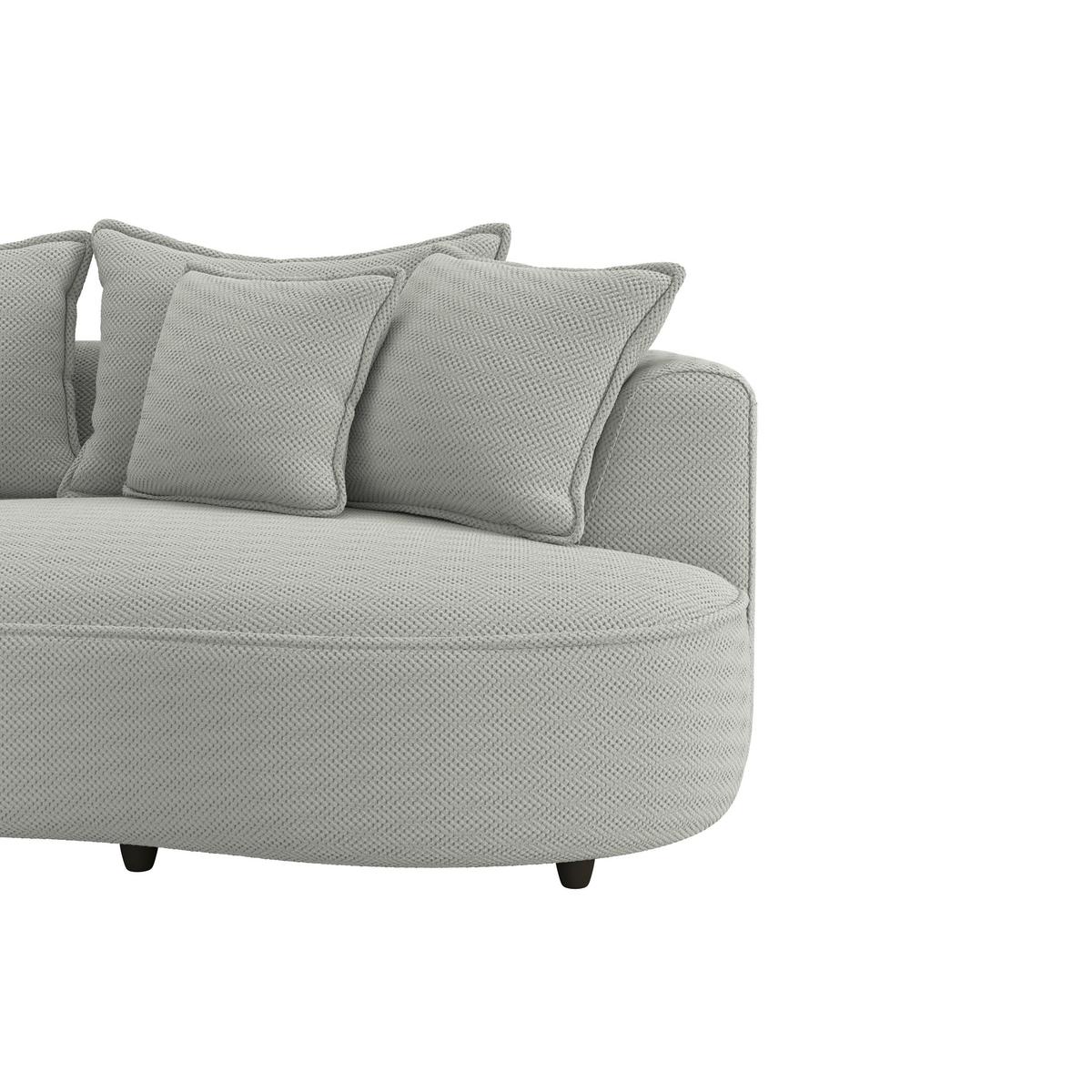 Rohová sedačka LEVI, ľavá, jadeitovozelená, so 7 vankúšmi - čierna/jadeitovozelená, Modern, textil/plast (168/287cm)