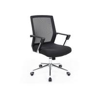 Bürostuhl mit Netzbespannung Schwarz, bis 150 kg - Chromfarben/Schwarz, Basics, Kunststoff/Textil (61/102/55cm) - Boxxx