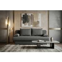 Schlafsofa Bora Dunkelgrau B: 193 cm - Chromfarben/Dunkelgrau, Design, Holzwerkstoff/Textil (193/86/85cm) - P & B