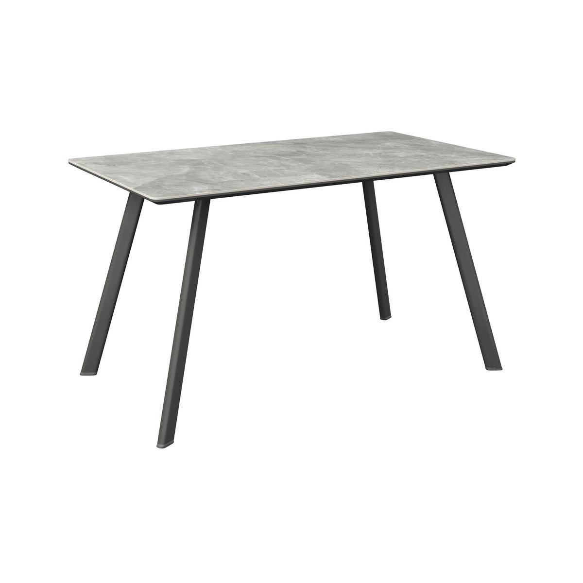 Esstisch George Mdf Grau Dekor, B: 120cm - Schwarz/Grau, Trend, Keramik/Holzwerkstoff (120/76/80cm)