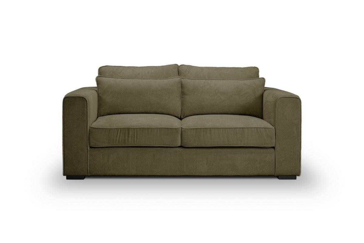 2,5-Sitzer Almera Khaki B: 200cm - Khaki/Schwarz, Basics, Holz/Textil (200/92/112cm) - MID.YOU