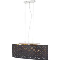 Led-hängeleuchte 15229h2lmds - Goldfarben/Schwarz, Design, Textil/Metall (65/25/140cm) - Globo