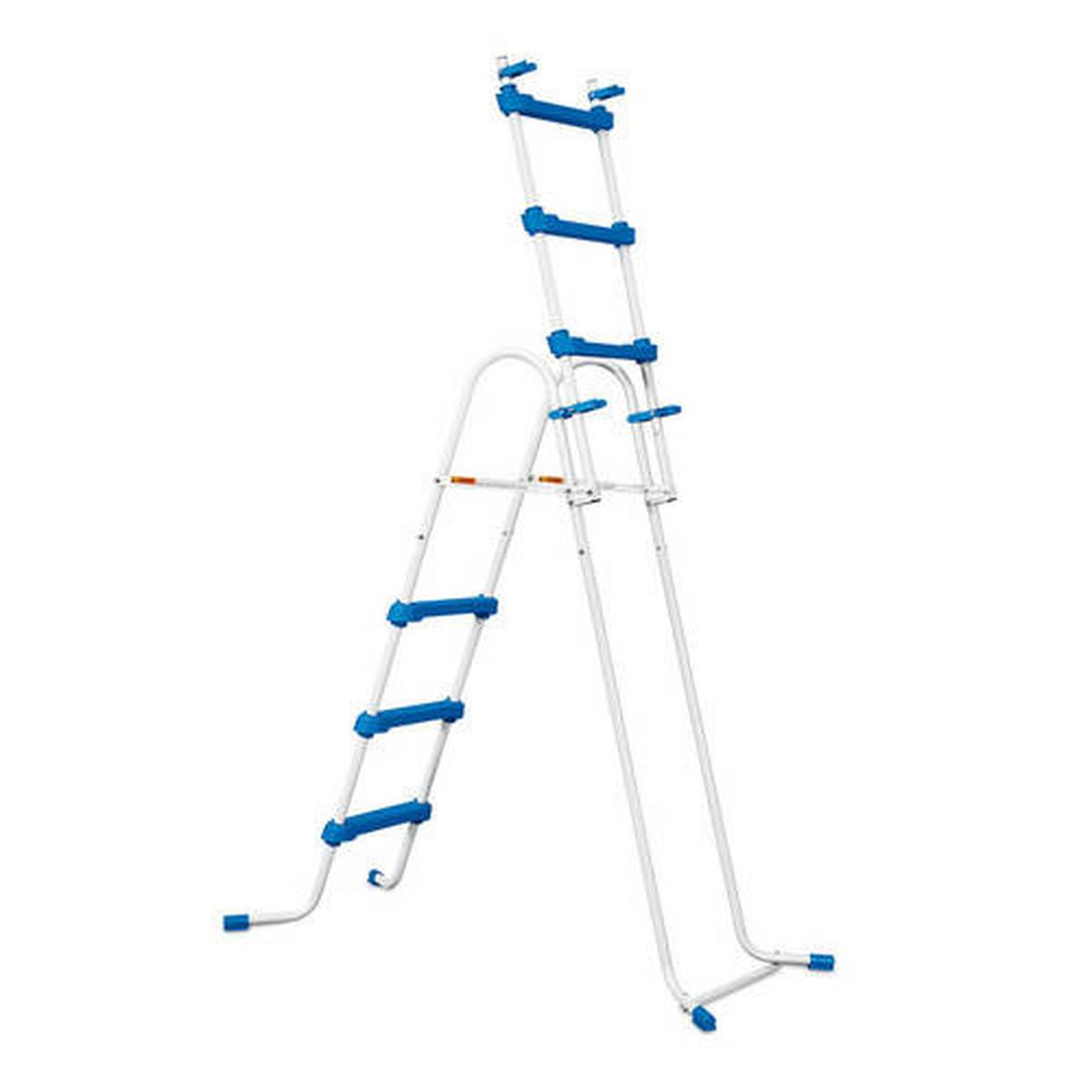 Aufstellpool Rund mit Leiter DM: 457 cm - Blau, KONVENTIONELL, Kunststoff (457/107cm)