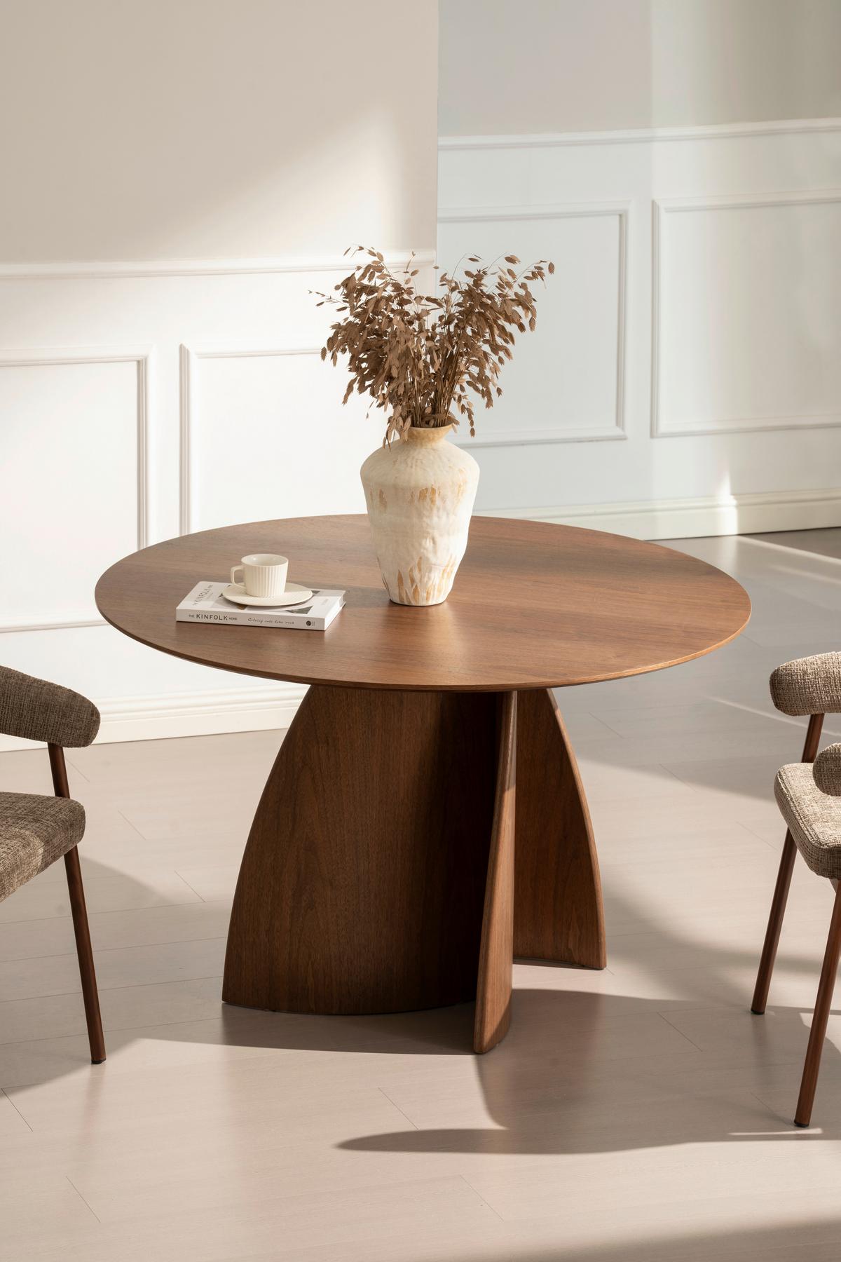 Esstisch Atlas Walnussfarben D: 120 cm - Walnussfarben, MODERN, Holz/Holzwerkstoff (120/120/75cm) - Livetastic