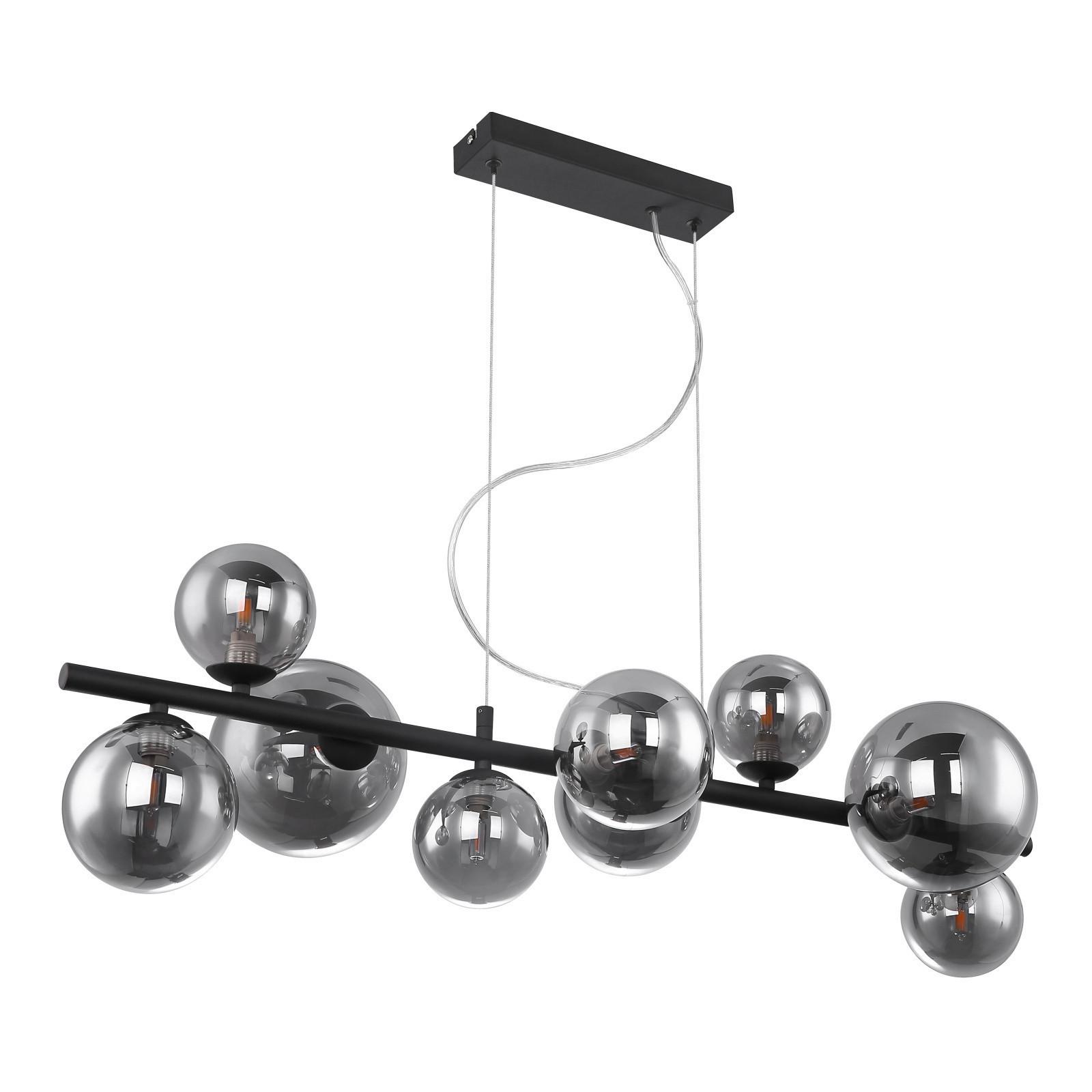Led Függőlámpa 56133-9h Riha - fekete, Design, Üveg/fém (86/36/120cm)