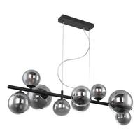 LED-Hängeleuchte 56133-9h Riha - Schwarz, Design, Glas/Metall (86/36/120cm) - Globo