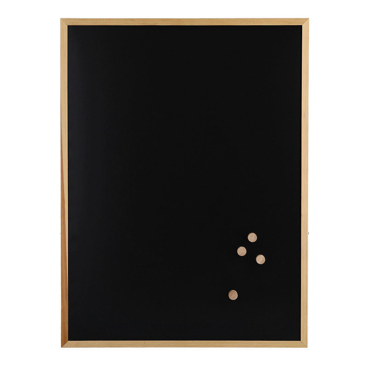 Magnettafel Schwarz/Natur LxBxH: ca. 80x60x1,3 cm - Schwarz/Naturfarben, Basics, Holz/Metall (80/60/1,3cm) - Zeller Present