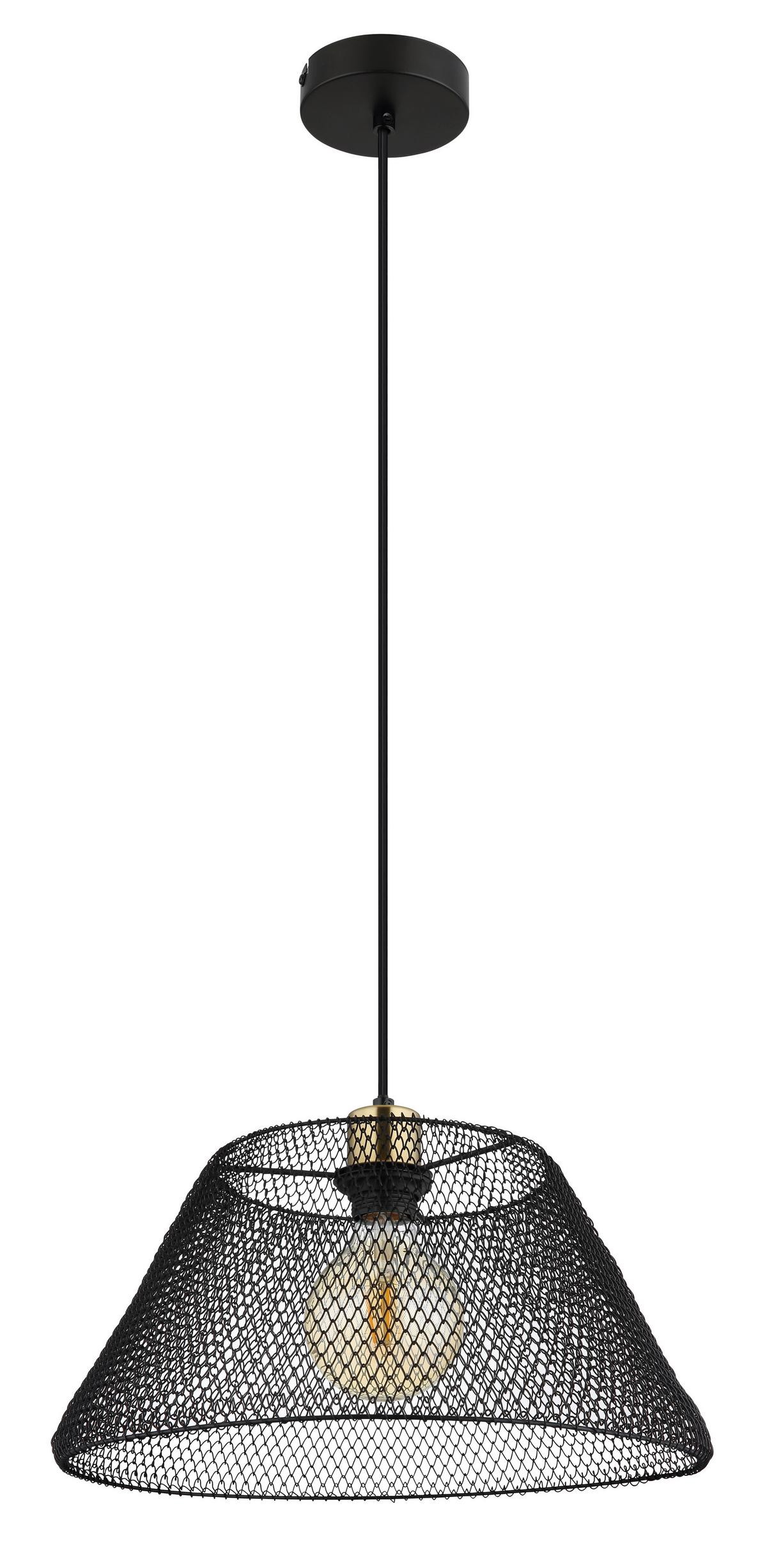 Hängeleuchte 15646h1 - Goldfarben/Schwarz, Trend, Kunststoff/Metall (36/120cm) - Globo