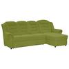 Ecksofa Boston Grün Chenille - Schwarz/Grün, KONVENTIONELL, Textil (262/165cm) - Livetastic
