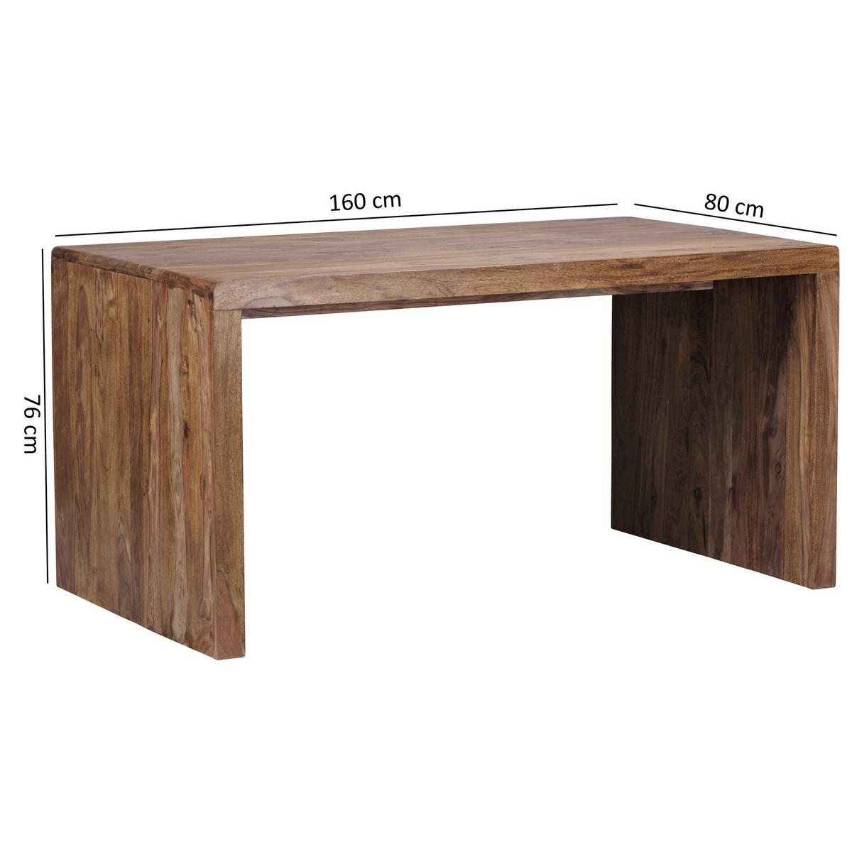 Schreibtisch B 80cm H 76cm Sheeshamfarben - Sheeshamfarben, Design, Holz (160/80/76cm) - MID.YOU
