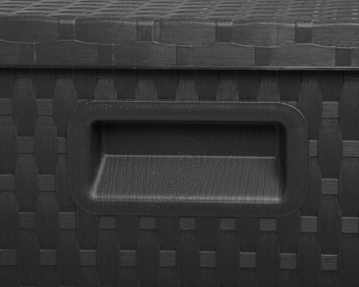 Kissenbox Rattan 118,5x62,5x55 cm 420L Anthrazit - Anthrazit, Basics, Kunststoff (118,5/62,5/55cm)