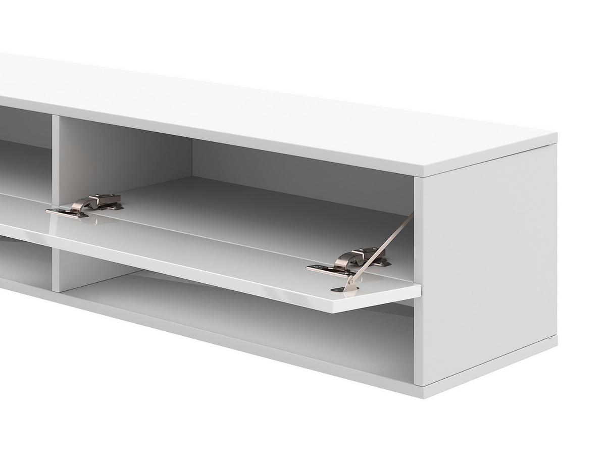 Lowboard Derby 140 - Weiß Hochglanz/Weiß, Design, Holzwerkstoff (140/31,5/32,5cm) - Livetastic
