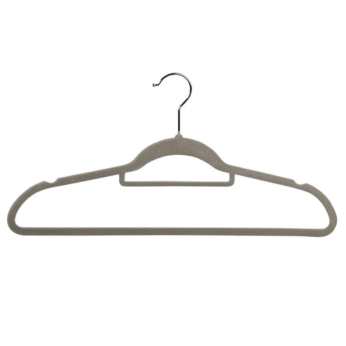 Kleiderbügel Set Grau B: 45,5 cm - Grau, Basics, Kunststoff (45.5/23/3.6cm) - Kesper