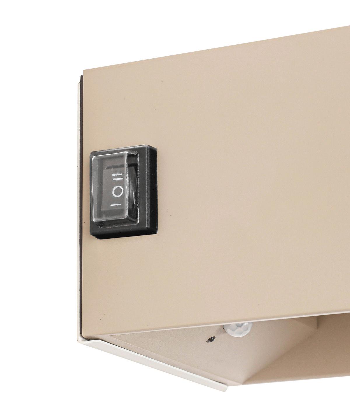 NÁSTĚNNÉ SVÍTIDLO NA BATERIE HERO2 - pískové barvy, Moderní, kov/plast (10,28/10,1/8,05cm) - Mömax