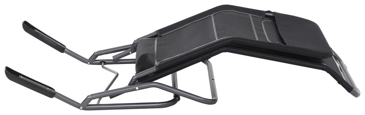 Sonnenliege J40968 Stahl Klappbar - Anthrazit/Schwarz, MODERN, Textil/Metall (72,5/103,5/144cm) - Siena Garden