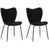 Stuhl-set Caen Schwarz B: 50 Cm - Schwarz, MODERN, Textil/Metall (50/88,5/42cm) - MID.YOU