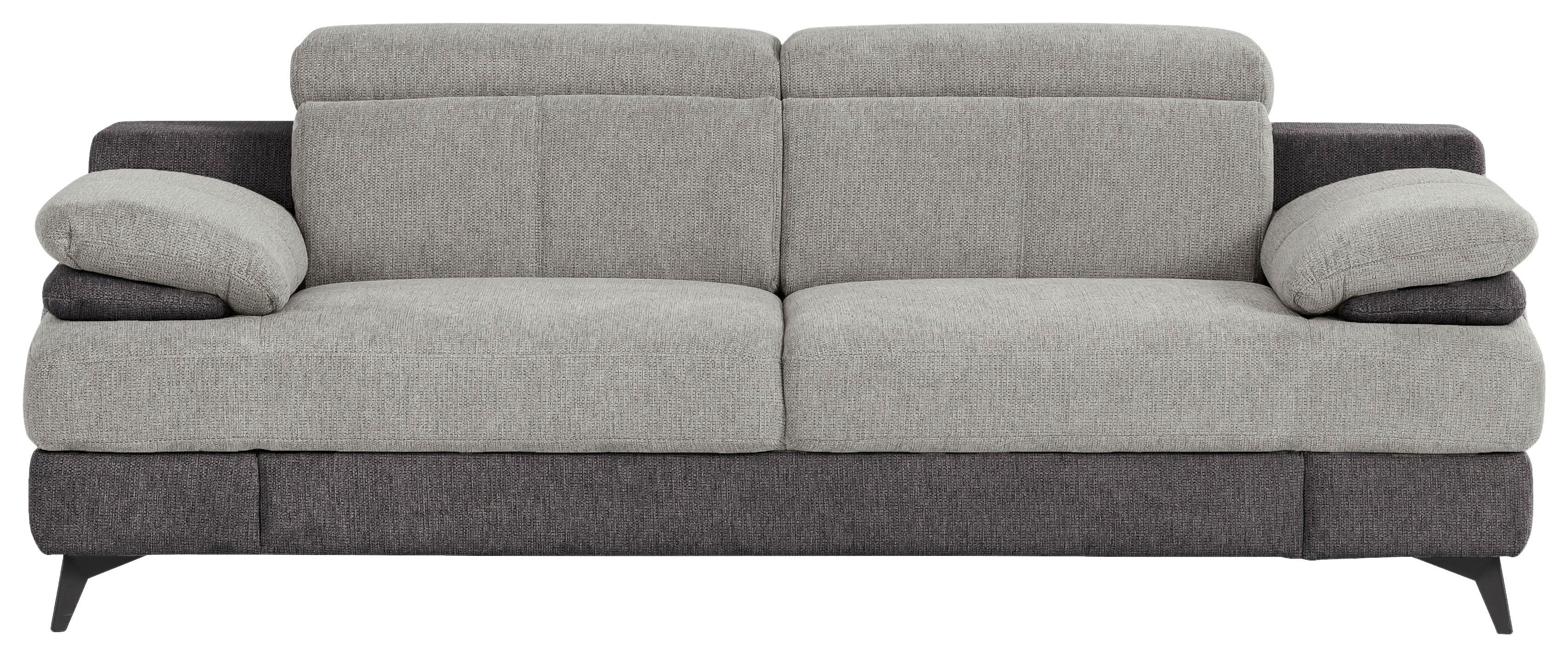 3-Sitzer-Sofa Titus Hellgrau/Dunkelgrau B: 225 cm - Dunkelgrau/Hellgrau, Design, Textil (225/80/104cm) - Livetastic