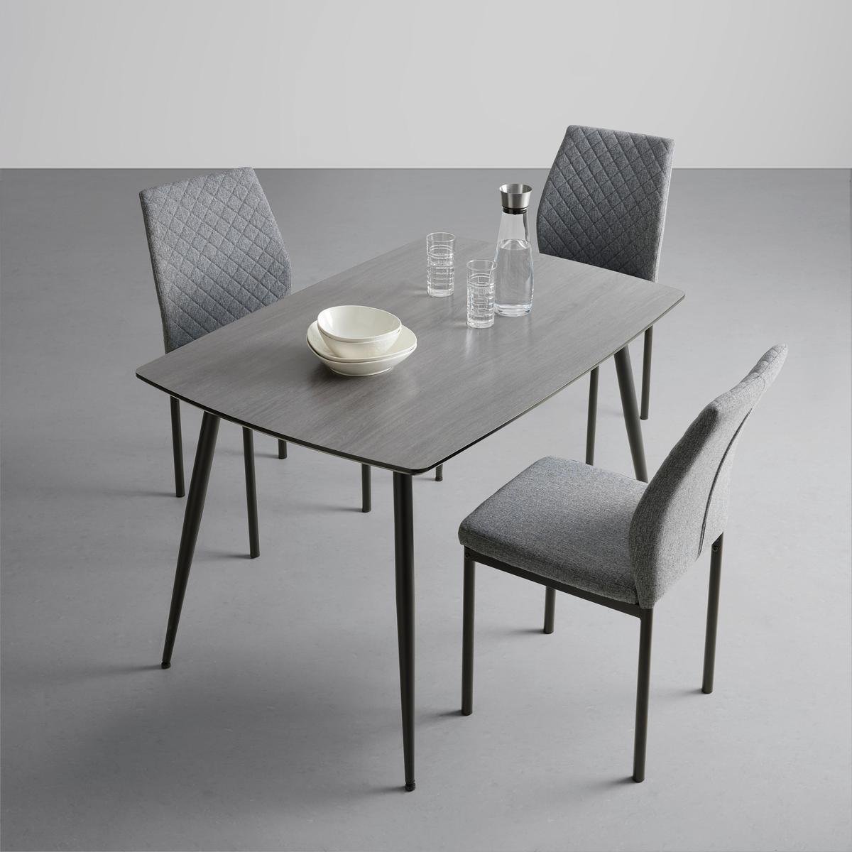 Jedálenský stôl ADAM 120x80 cm - čierna/sivá, Basics, kov/kompozitné drevo (120/80/75cm) - Mömax