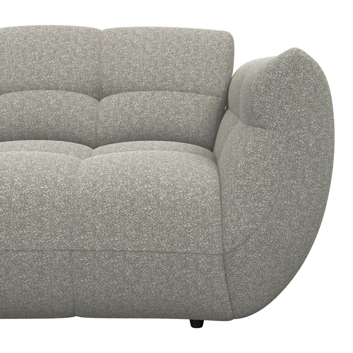 Ecksofa Panda Chenille grau, 178x280cm - Dunkelgrün/Schwarz, Trend, Textil (178/280cm)