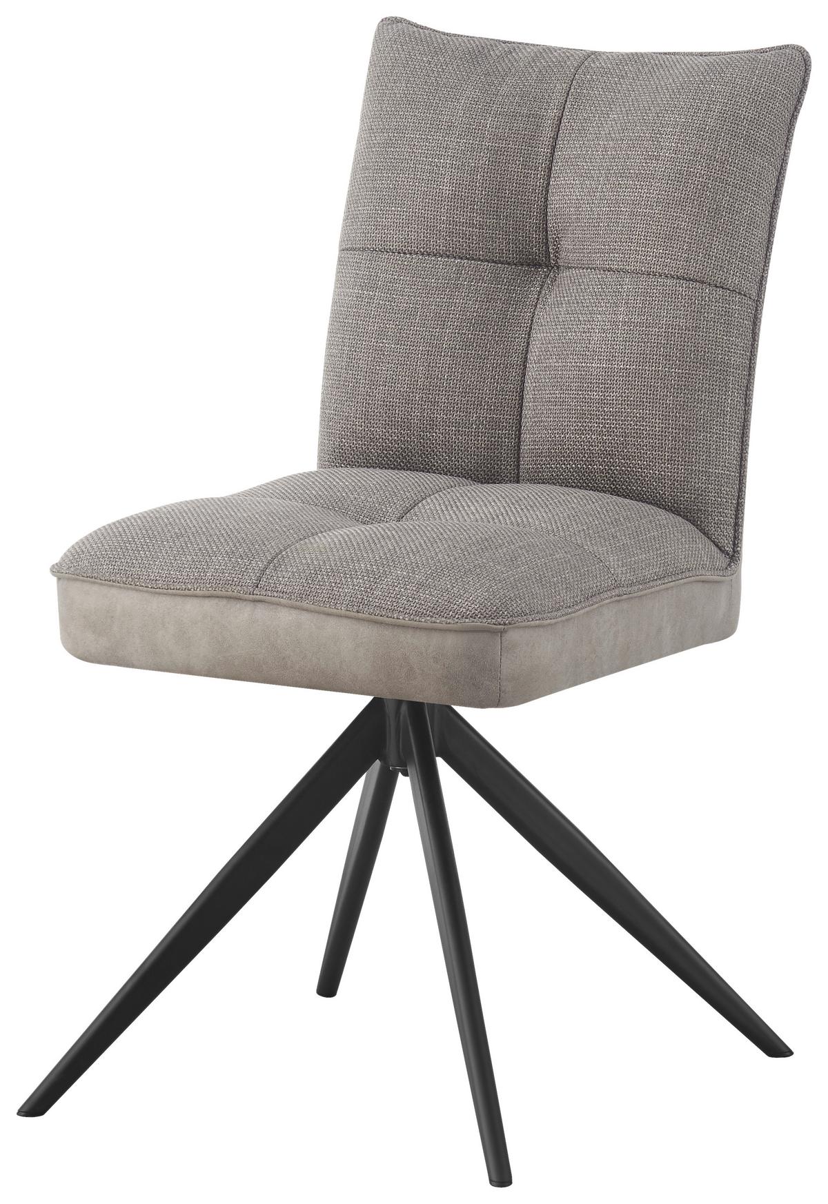 ŽIDLE MAYA - šedá/černá, Moderní, kov/textil (49/89/65cm) - Premium Living