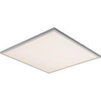 Led-deckenleuchte Varena L: 60 Cm Mit Fernbedienung - Silberfarben/Weiß, MODERN, Kunststoff/Metall (60/60cm) - Luca Bessoni