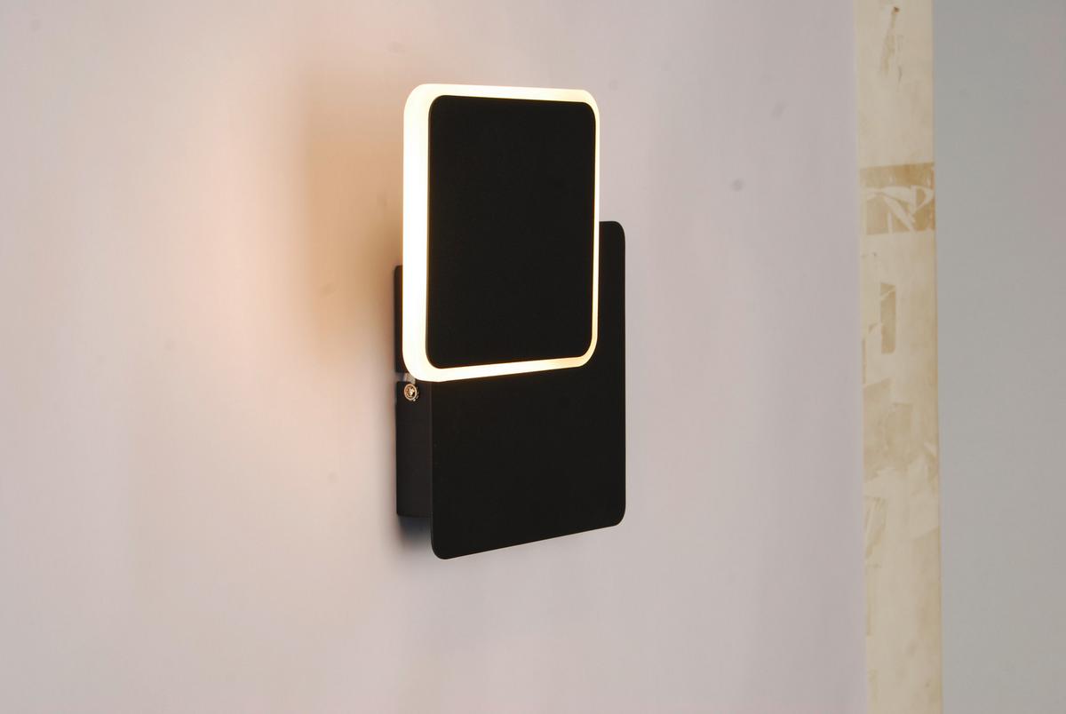 LED-Wandleuchte Kalea 1-Flammig - Schwarz/Weiß, MODERN, Kunststoff/Metall (23cm) - Luca Bessoni