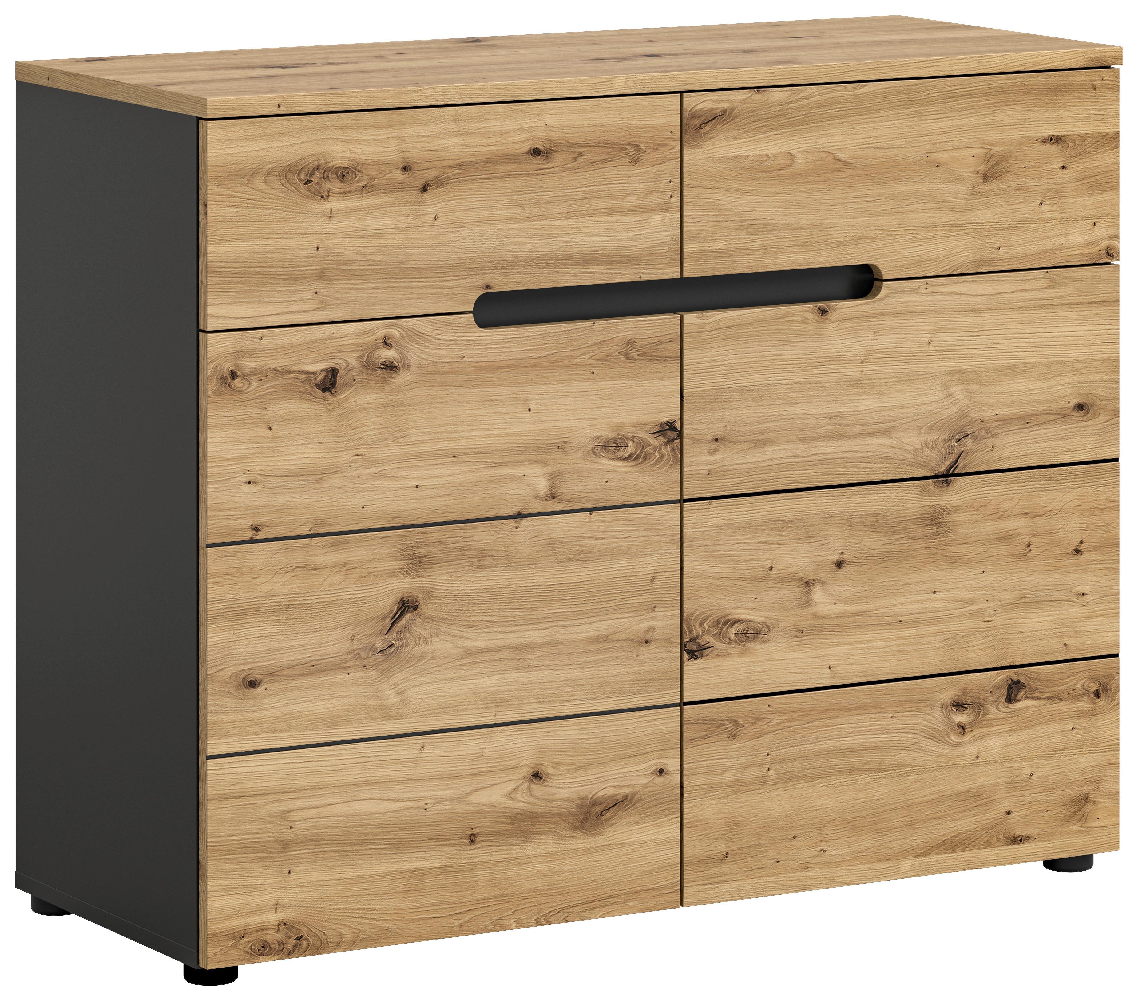 Kommode Canu Eiche Artisan B: 100 cm - KONVENTIONELL, Holzwerkstoff (100/81/40cm) - MID.YOU
