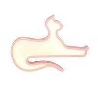 Kindertischleuchte 41-11824 Cat - Pink, Basics, Holzwerkstoff/Kunststoff (28.5/3.5/20.5cm)