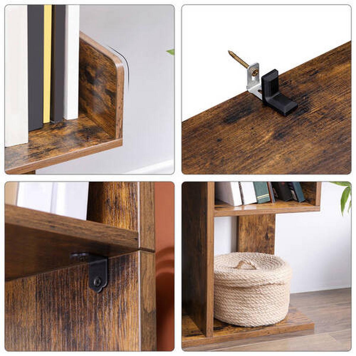 Bücherwand Iron B: 86 cm Braun - Braun, Basics, Holzwerkstoff (86/140/25cm) - Boxxx