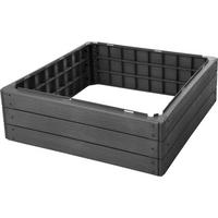 Beeteinfassung Karl - Schwarz, Basics, Kunststoff (75,6/75,6/25cm)