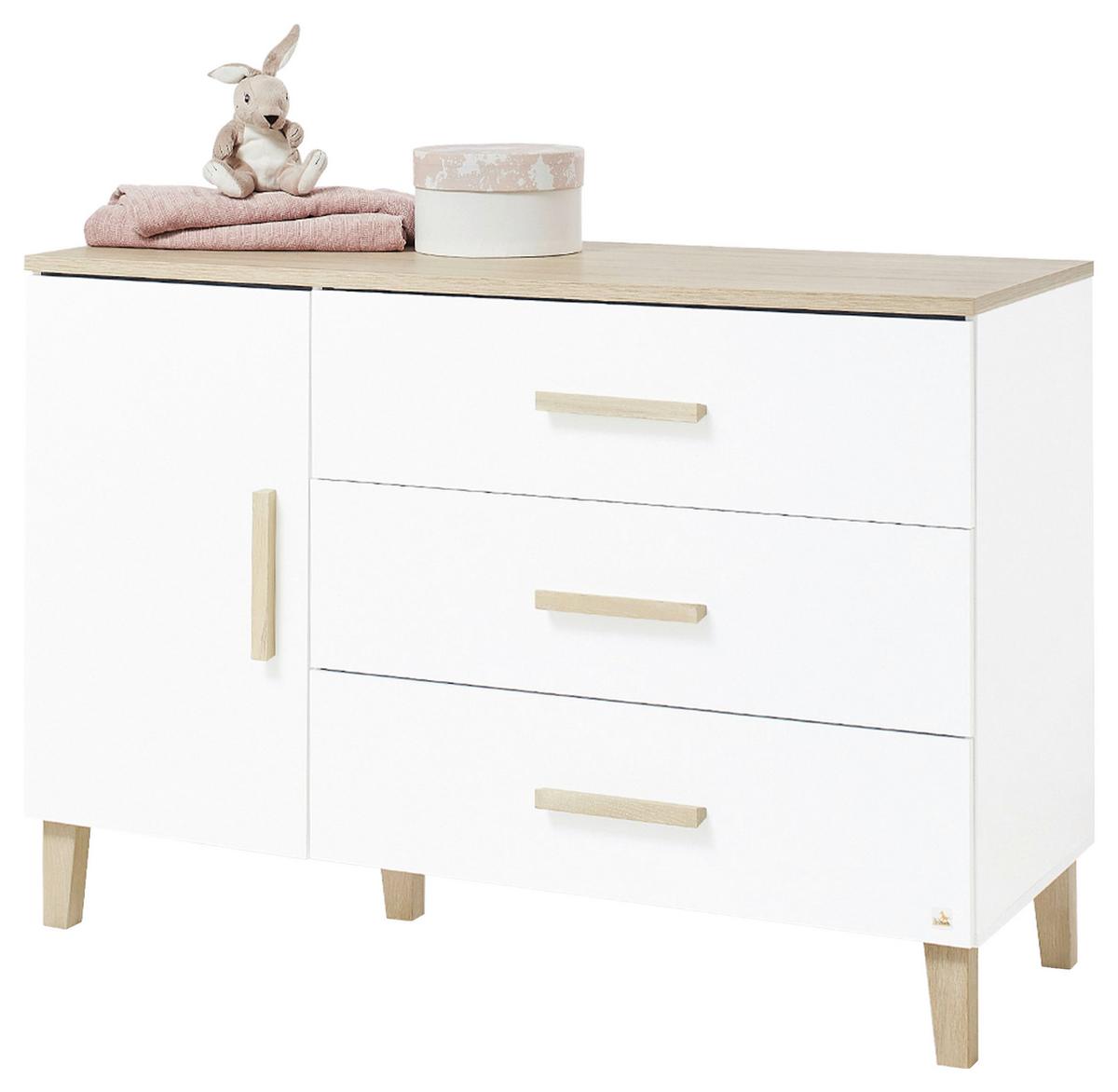 Babyzimmer 090032x Lumi - Eichefarben/Weiß, Design, Holzwerkstoff - Pinolino