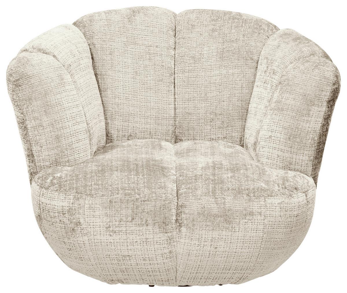 Sessel Muriel Beige B: 101 cm - Beige/Schwarz, KONVENTIONELL, Textil (101/69/107cm) - MID.YOU