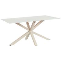 Esstisch Vanda Kaschmir L: 160 cm - Kaschmir, MODERN, Glas/Metall (160/90/75,5cm) - P & B