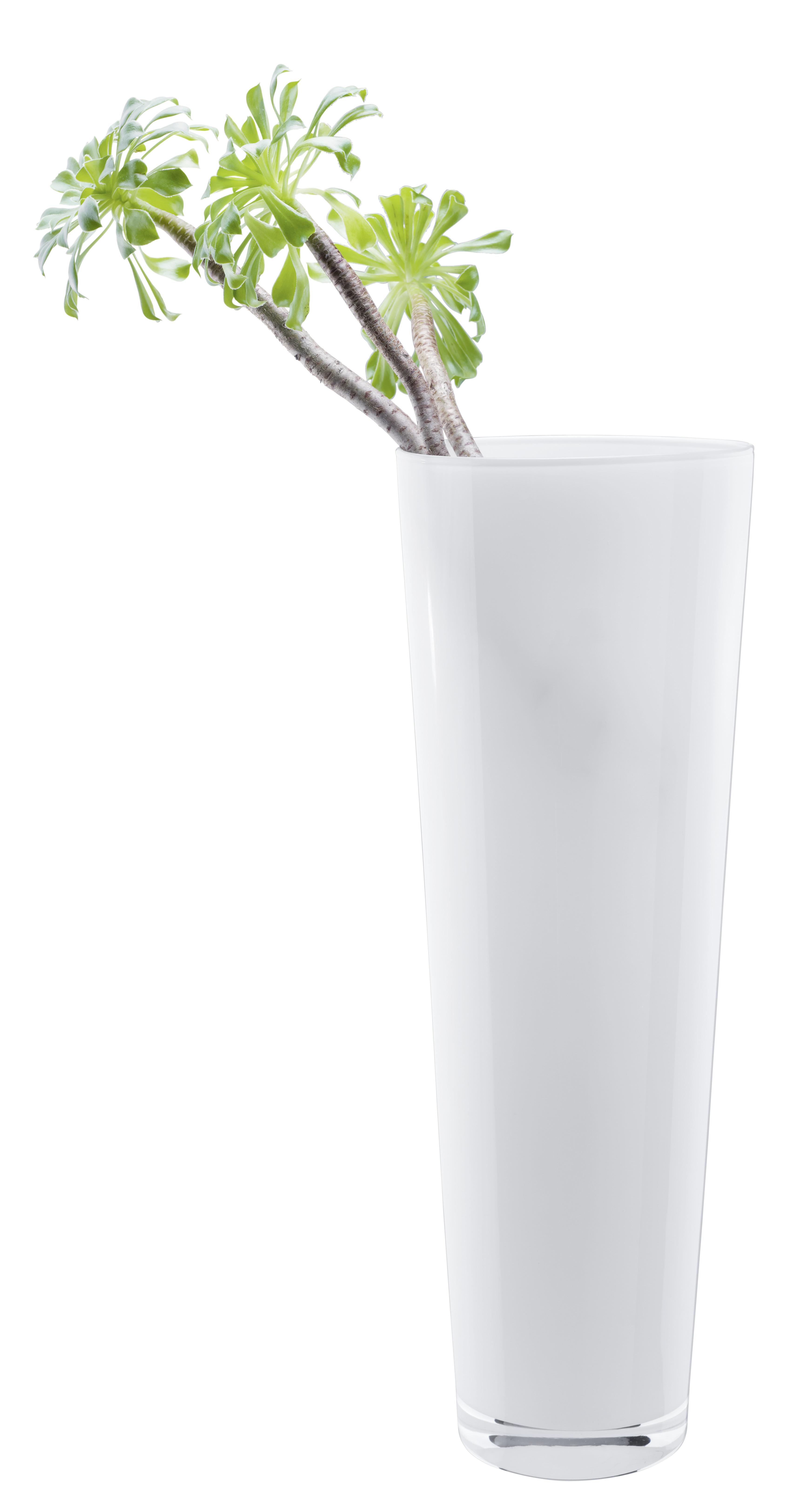 Váza Loretta, Ø/V:  17/50cm - šedá/bílá, Konvenční, sklo (17/50cm) - Modern Living
