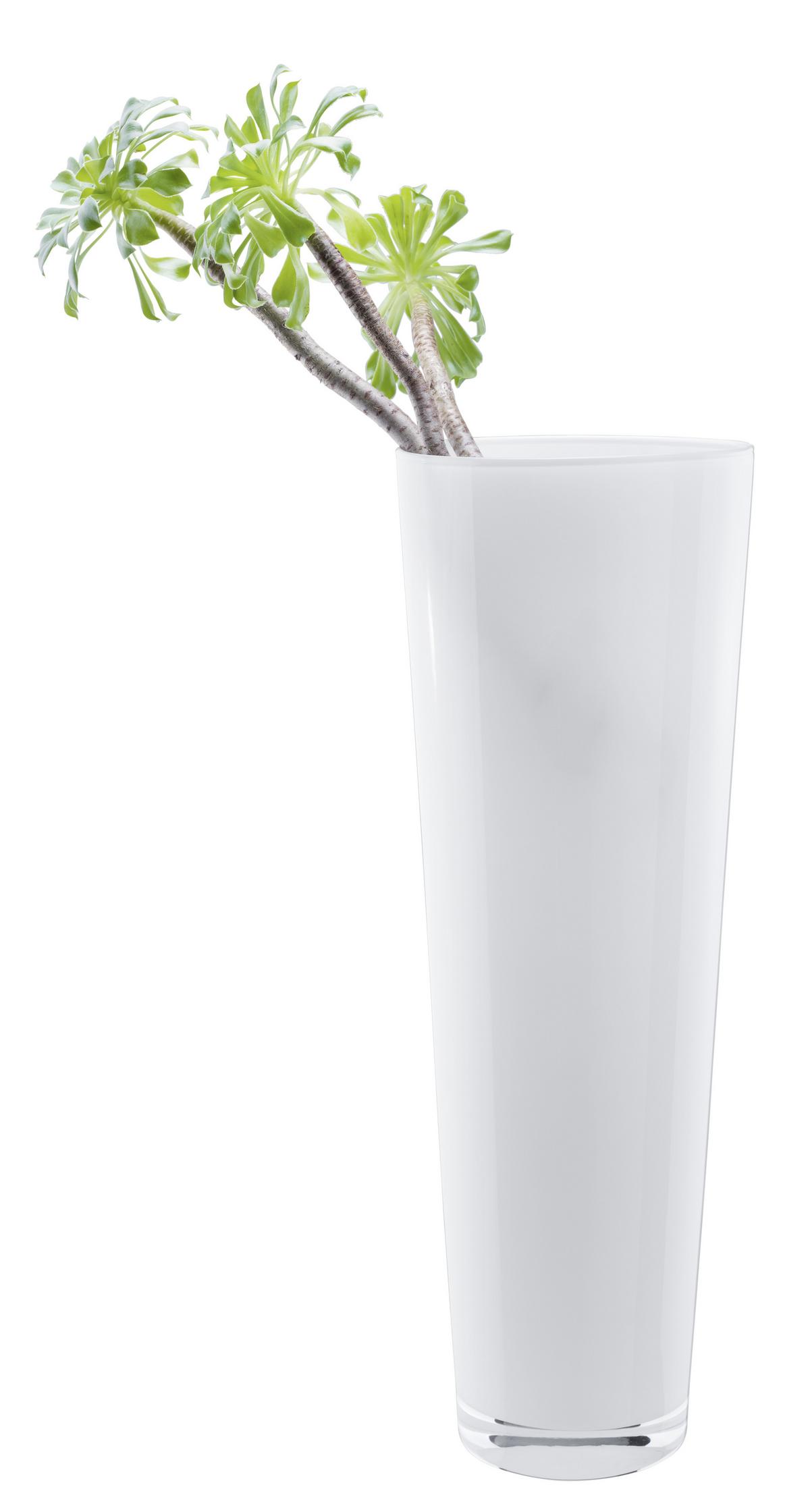 Váza Loretta, Ø/V:  17/50cm - šedá/bílá, Konvenční, sklo (17/50cm) - Modern Living