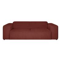 3-SITZER-SOFA Hannah Rot B: 247 cm - Rot/Schwarz, Design, Textil (247/75/104cm) - MID.YOU