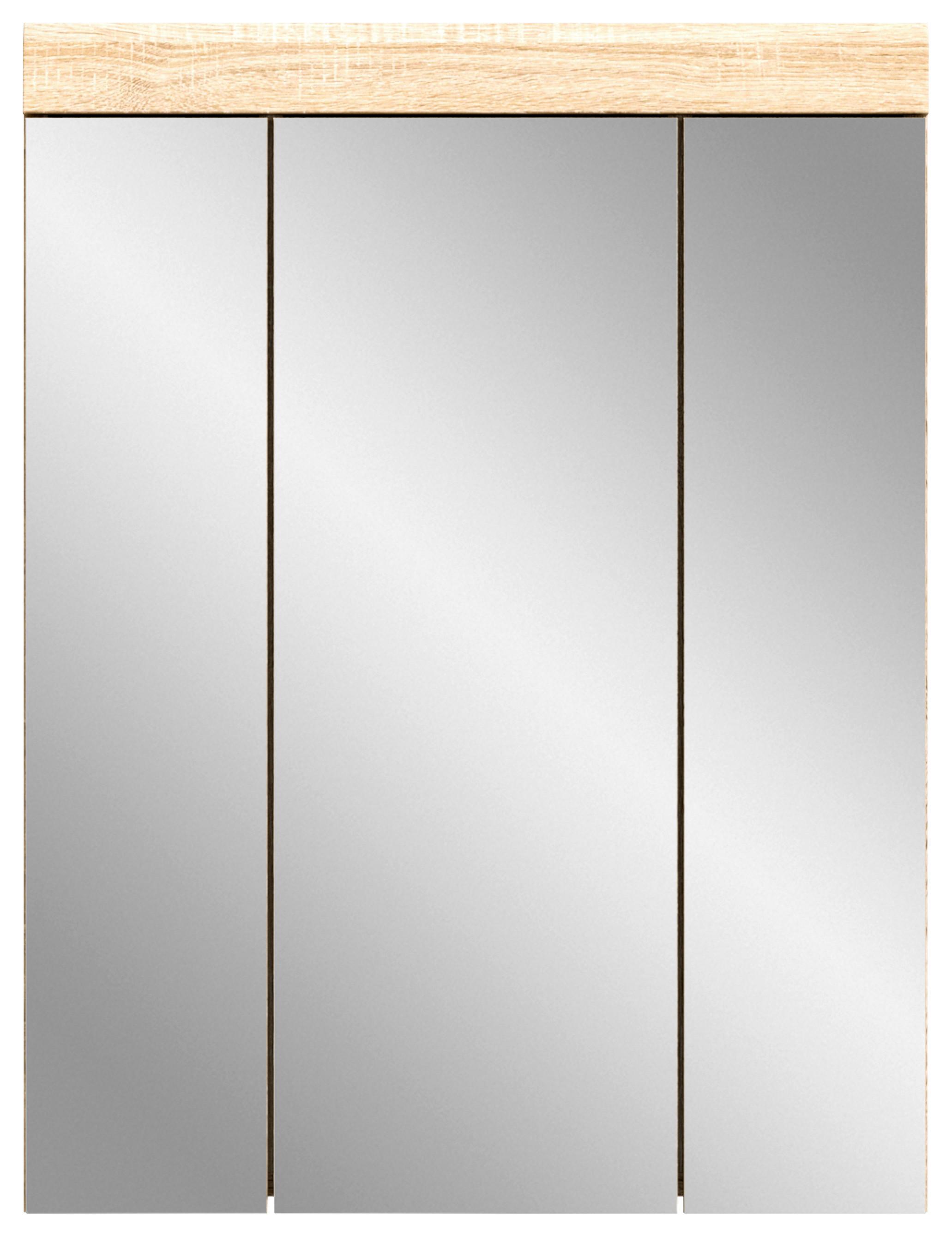 Spiegelschrank Lambada Sonoma Eiche B: 60 cm - Eichefarben, MODERN, Glas/Holzwerkstoff (60/79/18cm) - MID.YOU